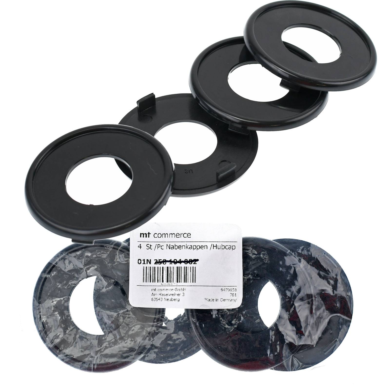 4x BRANDT Nabenkappen AD: 69,5 x H: 6,8 ID: 63 mm Felgen Deckel Kappen Schwarz Flach kompatibel mit Schmidt Revolution