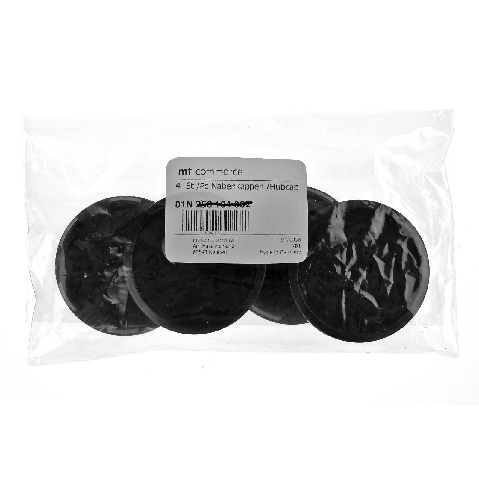 4x BRANDT Nabenkappen AD: 58,3 x H: 8 ID: 54,5 mm Felgen Deckel Radnaben Kappen Schwarz Flach kompatibel mit RH Felgen