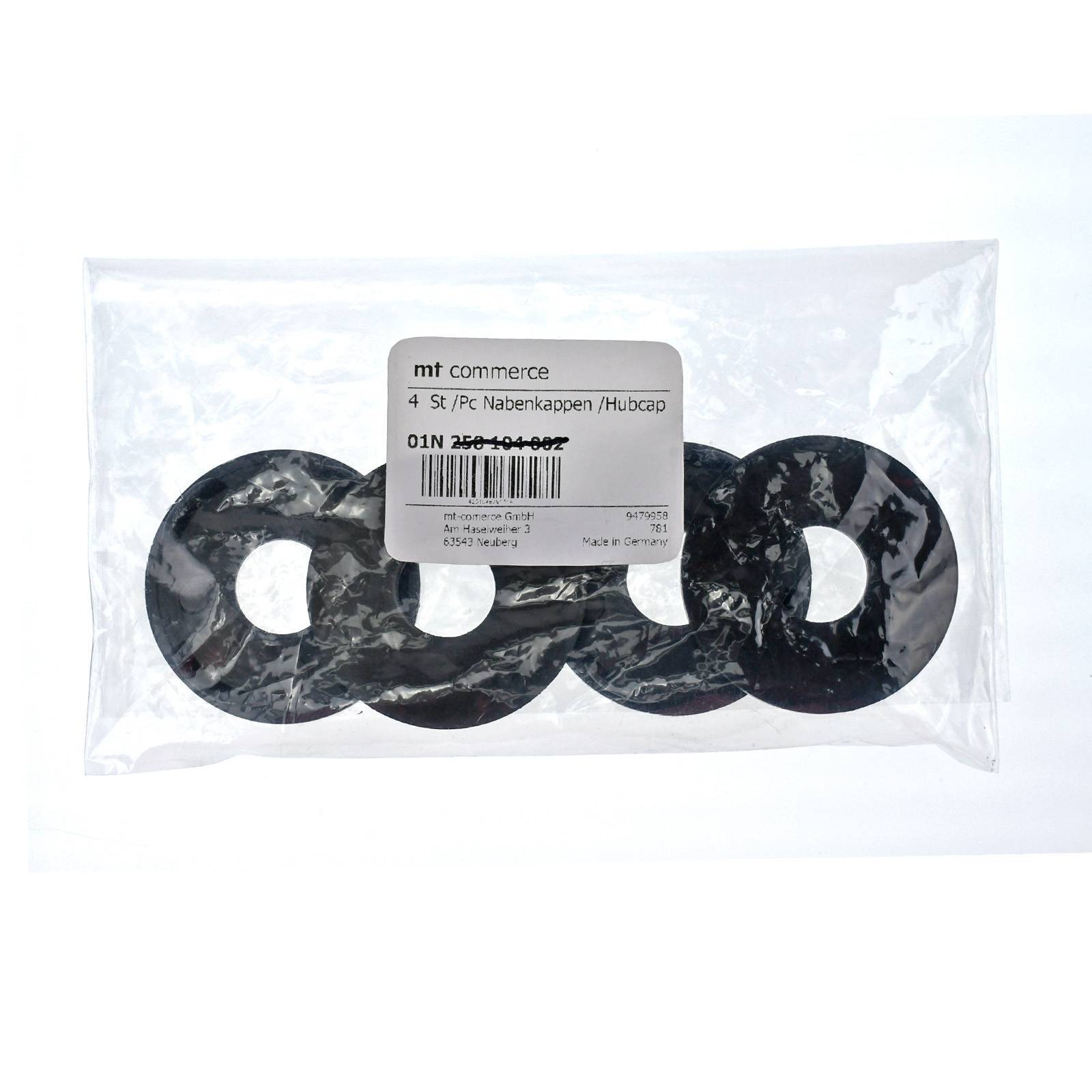 4x BRANDT Nabenkappen AD: 54,1 x H: 6,5 ID: 49,7 mm Felgen Deckel Radnaben Kappen Schwarz Flach kompatibel mit Brock Felgen