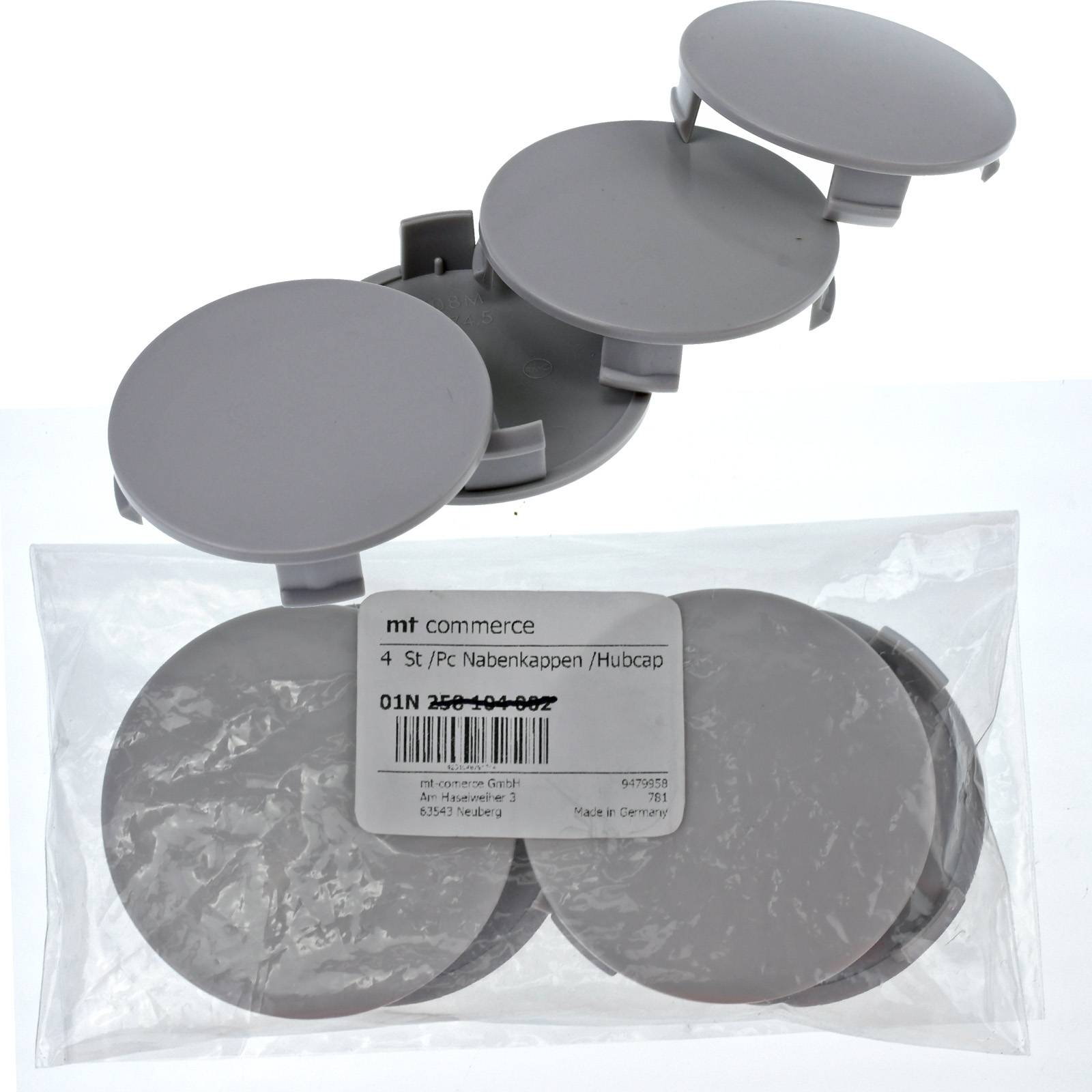 4x BRANDT Nabenkappen AD: 73,6 x H: 14,5 ID: 71,4 mm Felgen Deckel Radnaben Kappen Grau Gewölbt kompatibel mit Mercedes