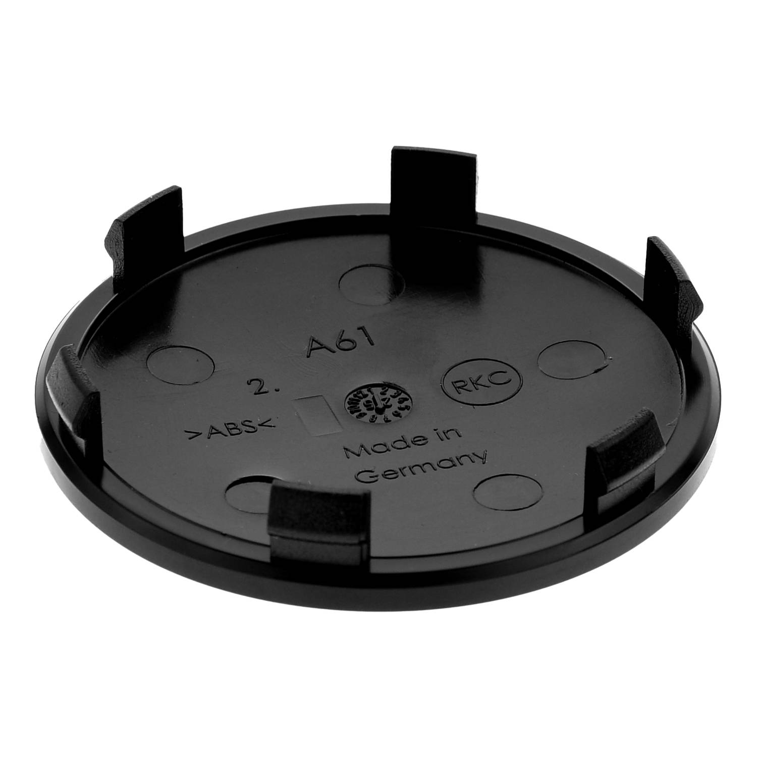 4x BRANDT Nabenkappen AD: 61 x H: 6,5 ID: 56,5 mm Felgen Deckel Radnaben Kappen Schwarz Gewölbt kompatibel mit AUDI