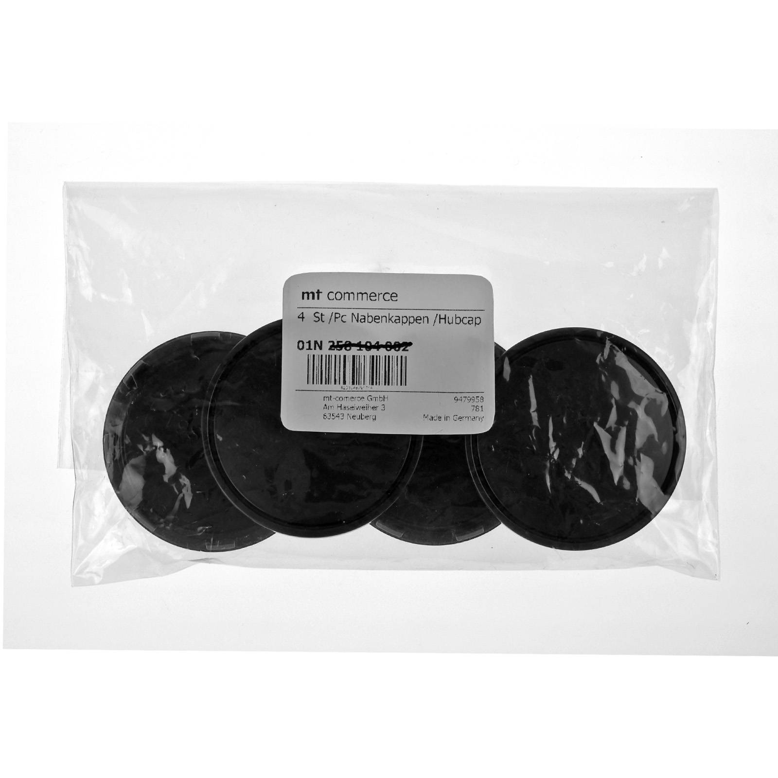 4x BRANDT Nabenkappen AD: 61 x H: 6,5 ID: 56,5 mm Felgen Deckel Radnaben Kappen Schwarz Gewölbt kompatibel mit AUDI