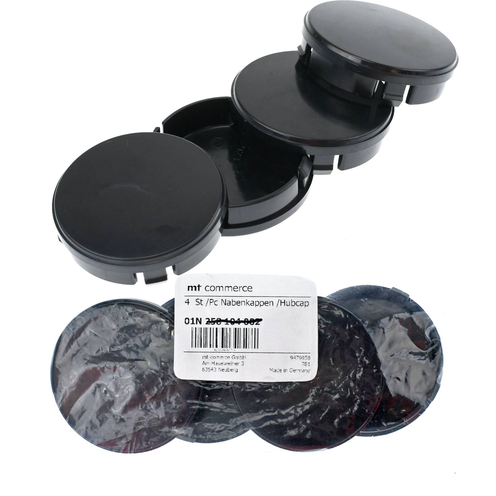 4x BRANDT Nabenkappen AD: 64,4 x H: 15 ID: 56,7 mm Felgen Deckel Radnaben Kappen Schwarz Gewölbt kompatibel mit VOLVO 850 740 S60 S80 V40 V60 XC70