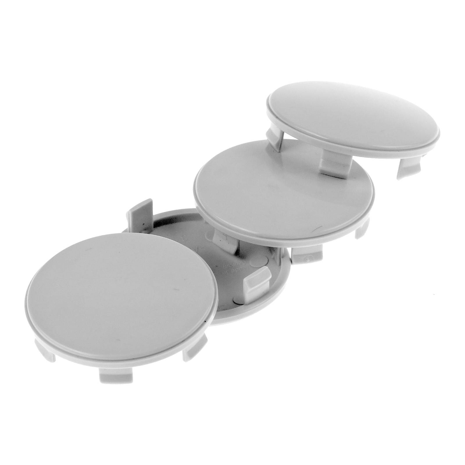 4x BRANDT Nabenkappen AD: 59,8 x H: 13 ID: 50,6 mm Felgen Deckel Radnaben Kappen Grau Gewölbt kompatibel mit Brock RC Design Platin