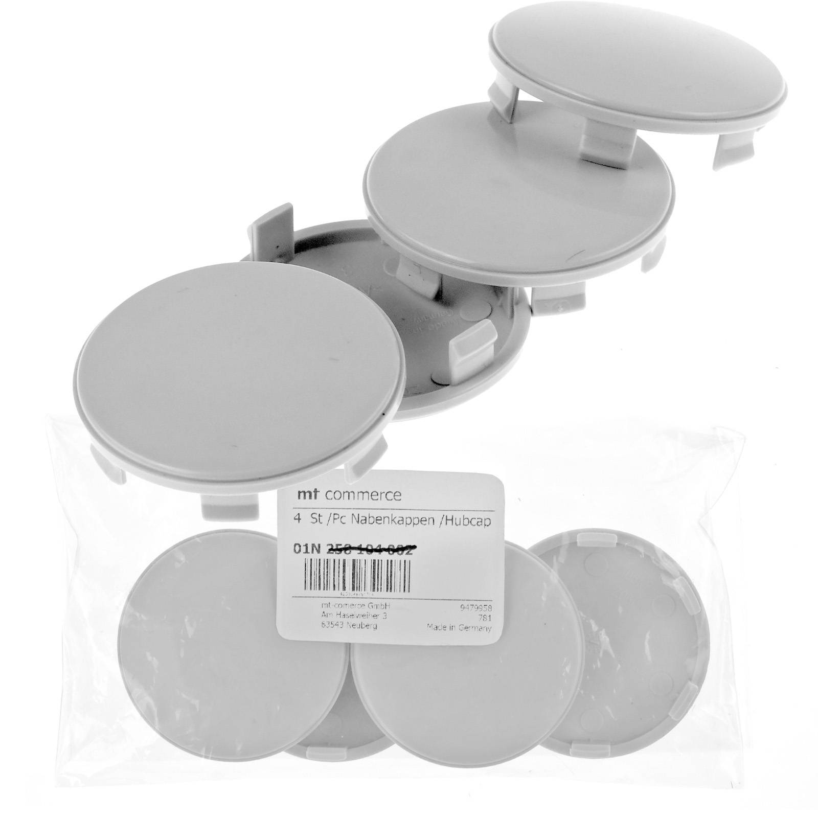 4x BRANDT Nabenkappen AD: 59,8 x H: 13 ID: 50,6 mm Felgen Deckel Radnaben Kappen Grau Gewölbt kompatibel mit Brock RC Design Platin