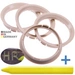 4x BRANDT Zentrierringe 74,1 x 67,1 mm Beige Radnabe Felgen Ringe + 1x Reifen Kreide Fett Stift 4x BRANDT Zentrierringe 74,1 x 67,1 mm Beige Radnabe Felgen Ringe + 1x Reifen Kreide Fett Stift
