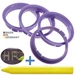 4x BRANDT Zentrierringe 63,3 x 60,1 mm Lila Radnabe Felgen Ringe + 1x Reifen Kreide Fett Stift 4x BRANDT Zentrierringe 63,3 x 60,1 mm Lila Radnabe Felgen Ringe + 1x Reifen Kreide Fett Stift