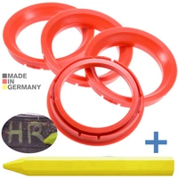 4x BRANDT Zentrierringe 73,0 x 57,1 mm Rot Radnabe Felgen Ringe + 1x Reifen Kreide Fett Stift 4x BRANDT Zentrierringe 73,0 x 57,1 mm Rot Radnabe Felgen Ringe + 1x Reifen Kreide Fett Stift