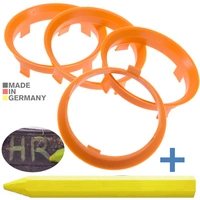 4x BRANDT Zentrierringe 60,1 x 58,1 mm Orange Radnabe Felgen Ringe + 1x Reifen Kreide Fett Stift 4x BRANDT Zentrierringe 60,1 x 58,1 mm Orange Radnabe Felgen Ringe + 1x Reifen Kreide Fett Stift