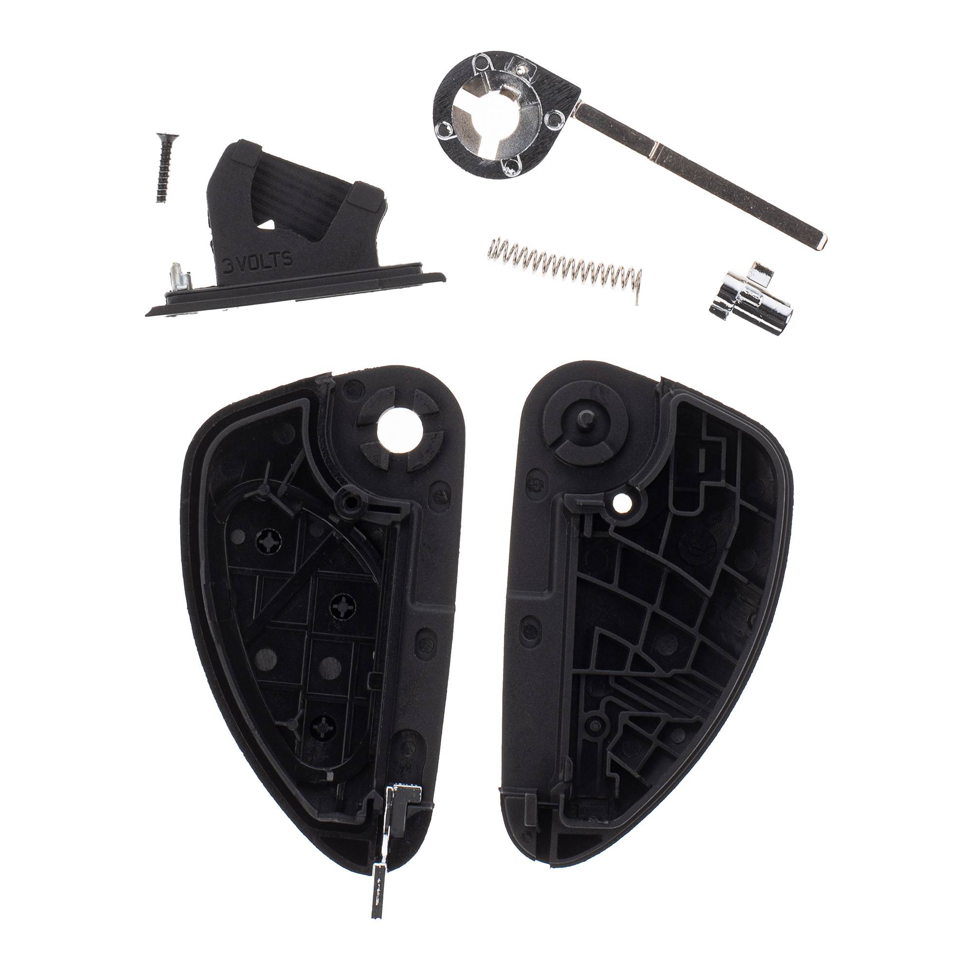 Klapp Schlüssel Gehäuse Funkschlüssel Fernbedienung Autoschlüssel 3 Tasten kompatibel mit ALFA Romeo