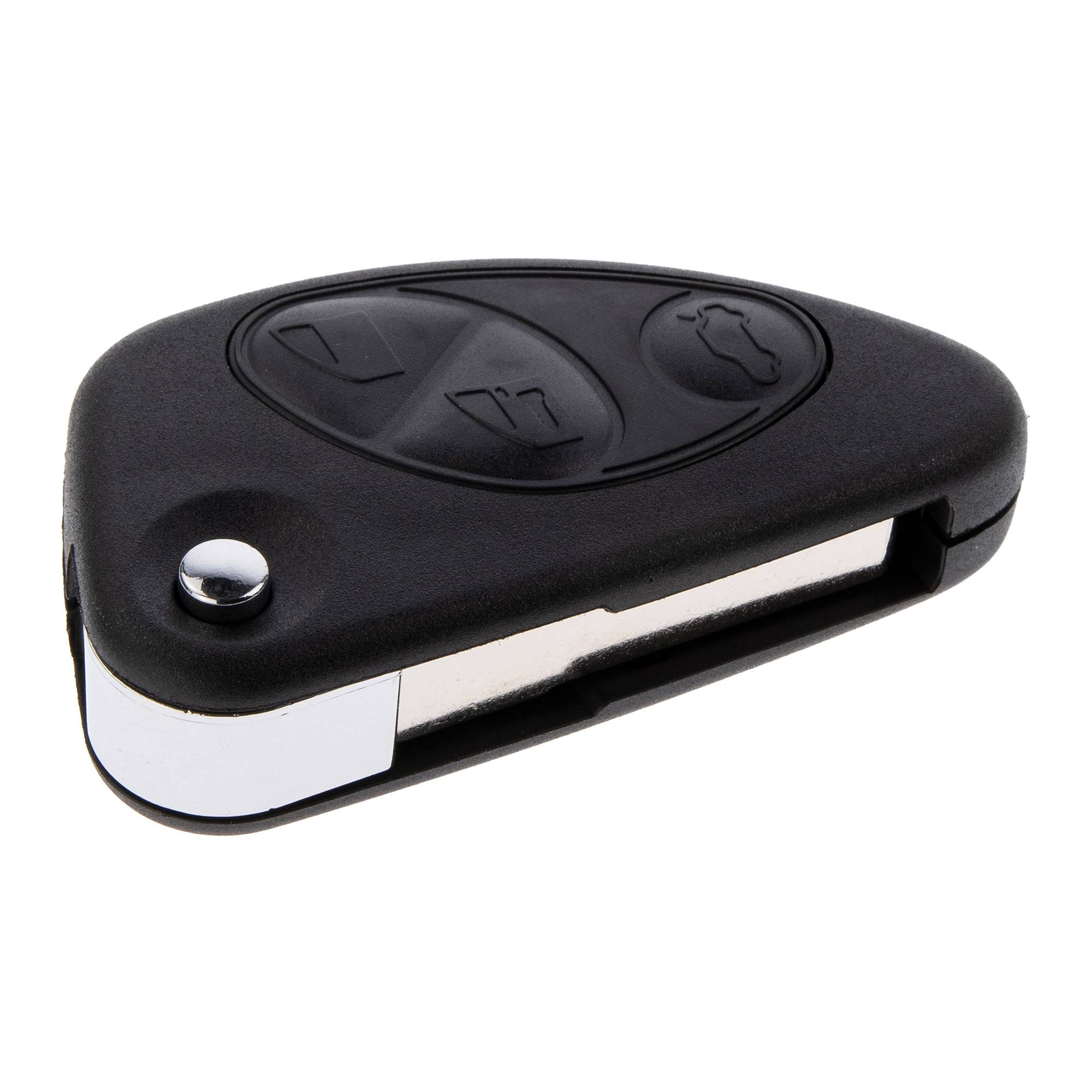 Klapp Schlüssel Gehäuse Funkschlüssel Fernbedienung Autoschlüssel 3 Tasten kompatibel mit ALFA Romeo
