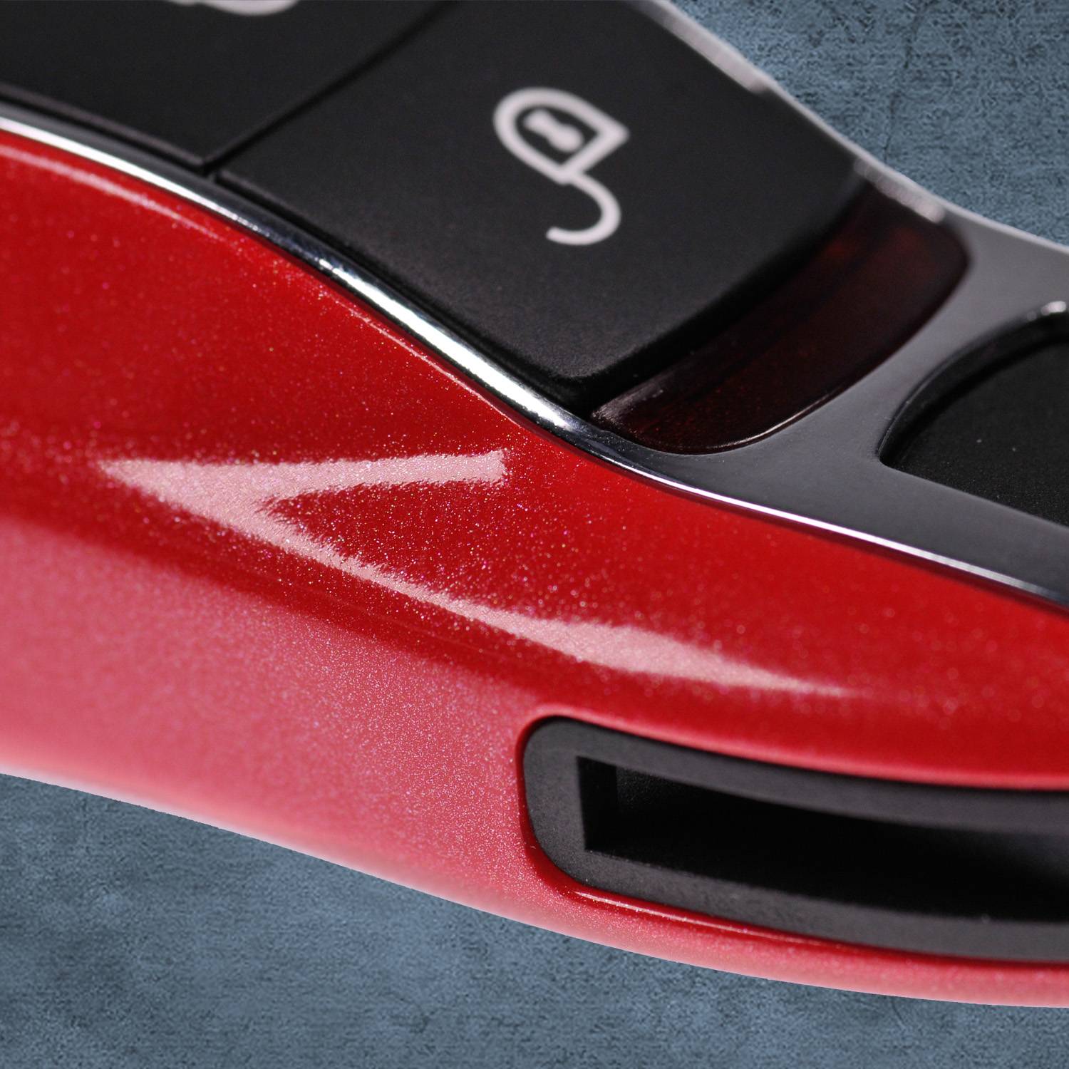 Seitenwangen Auto Schlüssel Cover Blende Smartkey Metallic Grün für Porsche