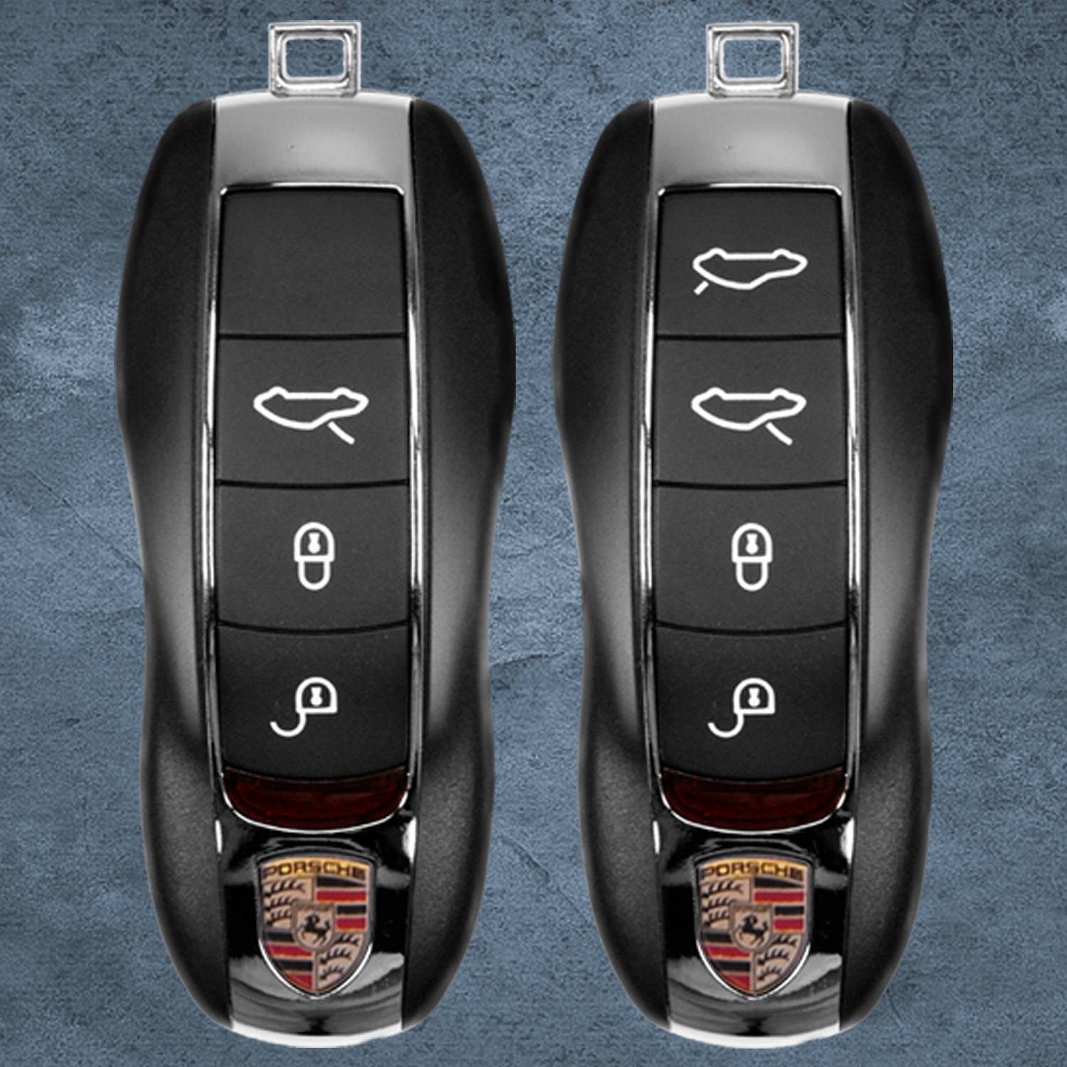 Seitenwangen Auto Schlüssel Cover Blende Smartkey Metallic Grün für Porsche