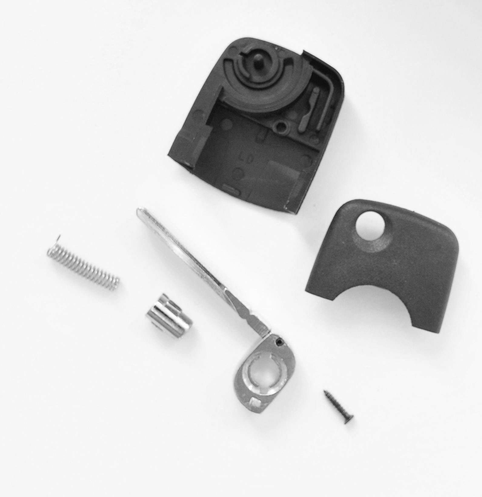 Klapp Schlüssel Gehäuse Funkschlüssel Fernbedienung Autoschlüssel 3 Tasten + 2X CR1620 Batterie kompatibel mit Audi