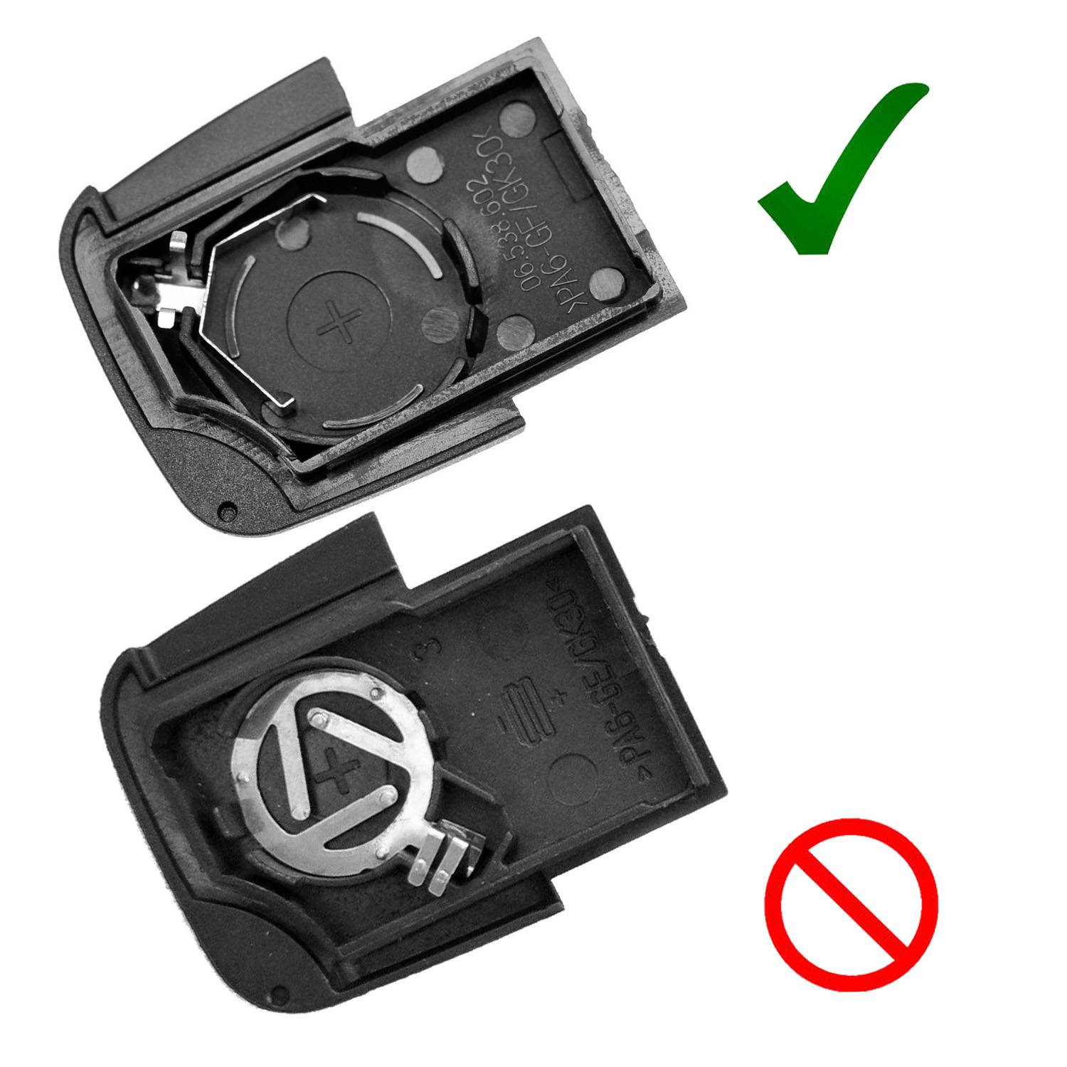 Klapp Schlüssel Gehäuse Funkschlüssel Fernbedienung Autoschlüssel 3 Tasten + 1x CR2032 Batterie kompatibel mit Audi