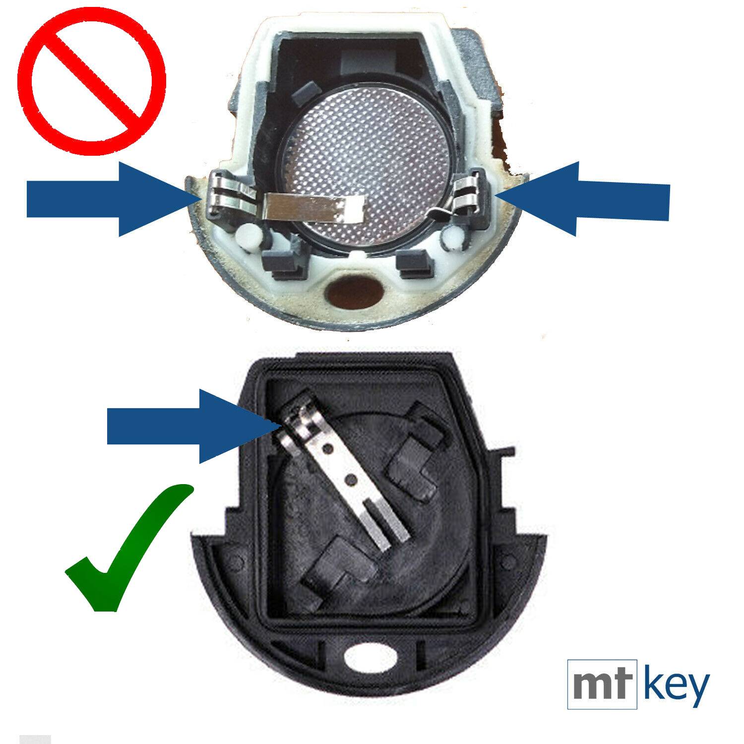 Autoschlüssel Funk Fernbedienung Austausch Gehäuse mit 2 Tasten + HAA / HU66 Rohling + Batterie kompatibel mit VW Lupo Fox Sharan T4 Seat Arosa Ibiz