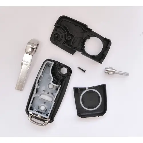 2X Auto Klapp Schlüssel Gehäuse kompatibel mit VW SEAT SKODA 4 Tasten Fernbedienung Rohling 2X Auto Klapp Schlüssel Gehäuse kompatibel mit VW SEAT SKODA 4 Tasten Fernbedienung Rohling