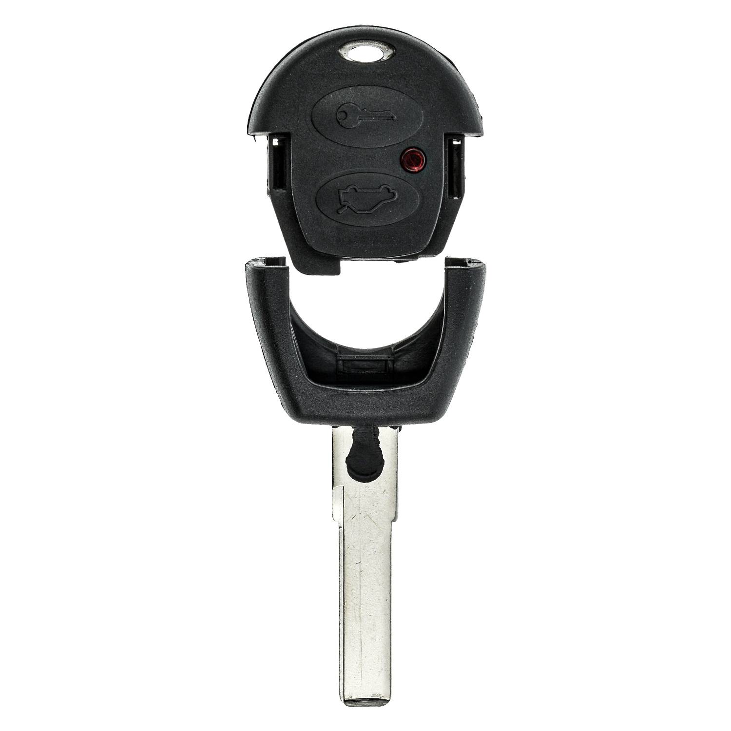 Auto Schlüssel Funk Fernbedienung 2X Gehäuse + 2X Rohling HU66 kompatibel mit VW/SEAT/Skoda/Ford
