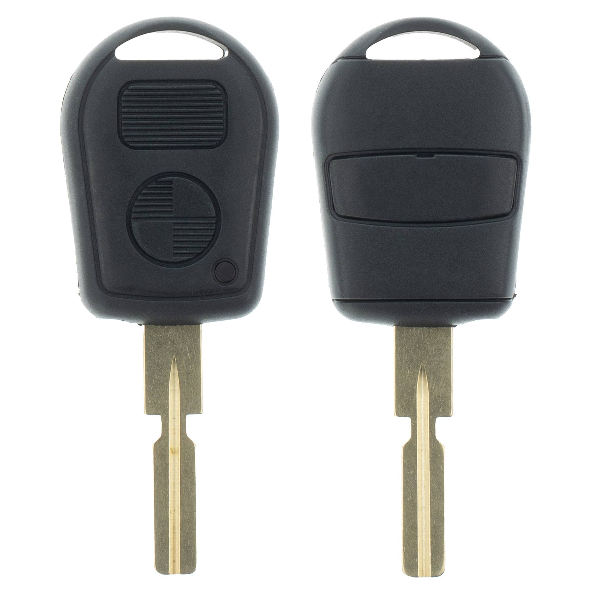 Auto Schlüssel Funk Fernbedienung 1x Gehäuse + 1x Rohling HU58 kompatibel mit BMW