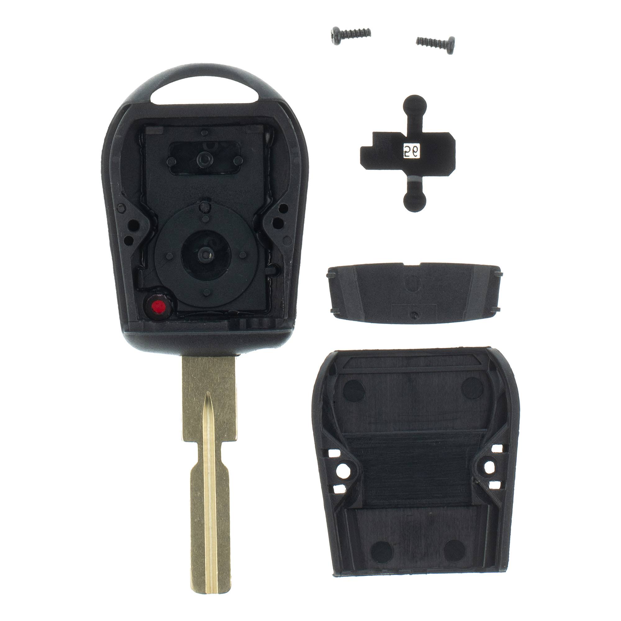 Auto Schlüssel Funk Fernbedienung 1x Gehäuse + 1x Rohling HU58 kompatibel mit BMW