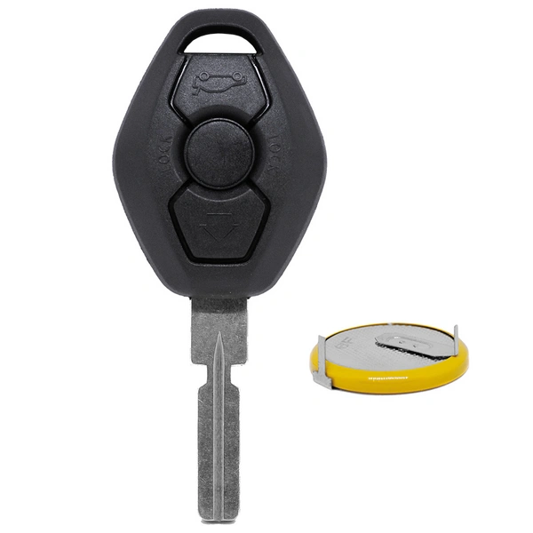 Auto Schlüssel Funk Fernbedienung 1x Gehäuse 3 Tasten + 1x fest eingegossener Rohling HU58 + 1x LIR2025 Akku Batterie kompatibel mit BMW Auto Schlüssel Funk Fernbedienung 1x Gehäuse 3 Tasten + 1x fest eingegossener Rohling HU58 + 1x LIR2025 Akku Batterie kompatibel mit BMW