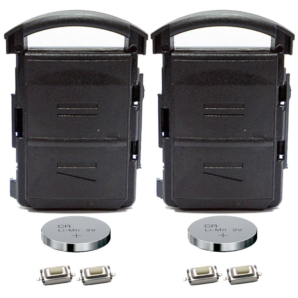 Repair Reparatur 2er Satz Gehäuse Funkschlüssel Fernbedienung Autoschlüssel 2X Gehäuse + 4X Mikrotaster + 2X CR2032 Batterie kompatibel mit Opel