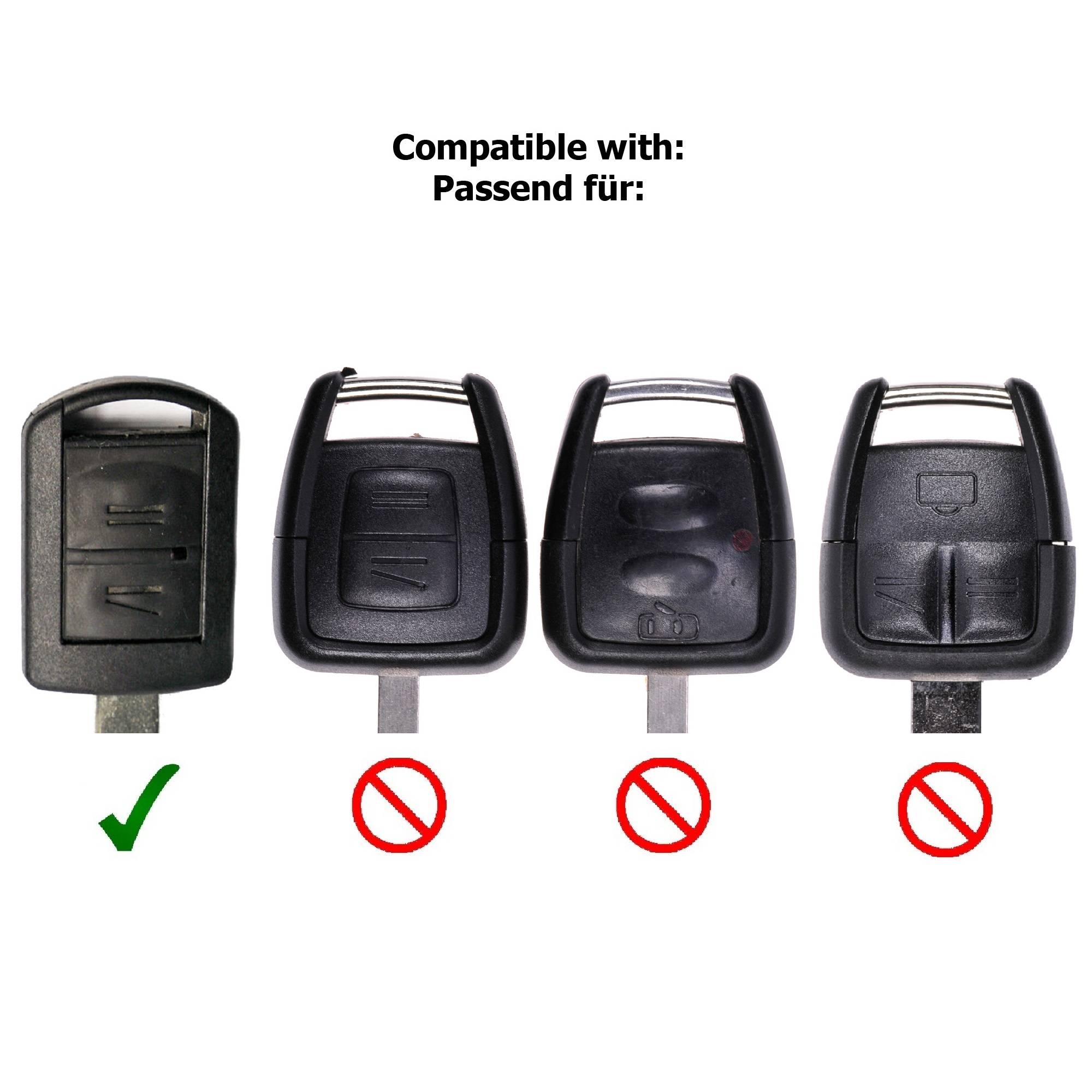 Repair Reparatur 2er Satz Gehäuse Funkschlüssel Fernbedienung Autoschlüssel 2X Gehäuse + 4X Mikrotaster + 2X CR2032 Batterie kompatibel mit Opel