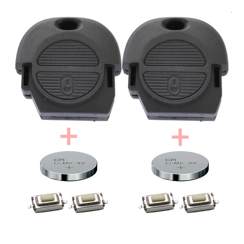 Schlüssel Gehäuse Set passend kompatibel mit Nissan Almera II Micra II Navara Primera P11 Terrano II X-Trail T30 Autoschlüssel Fernbedienung Schlüssel Gehäuse Set passend kompatibel mit Nissan Almera II Micra II Navara Primera P11 Terrano II X-Trail T30 Autoschlüssel Fernbedienung
