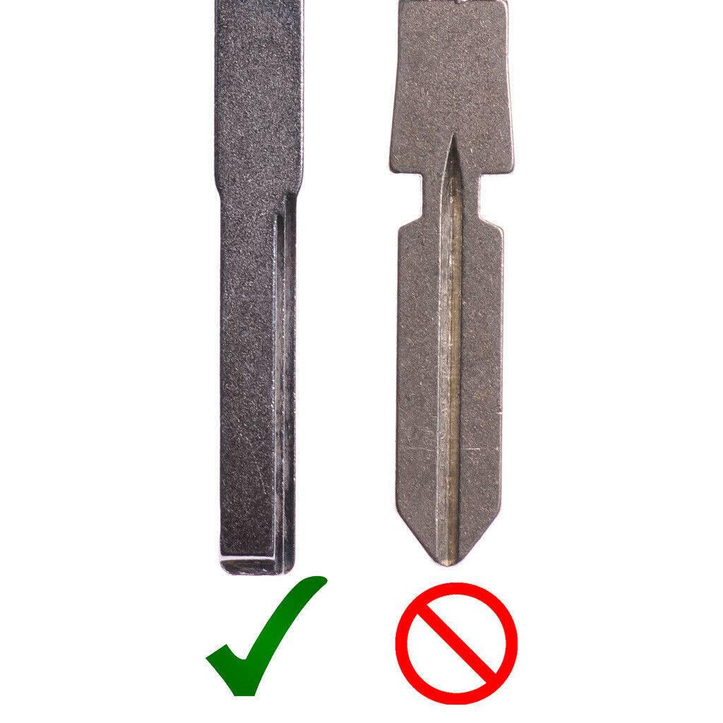 Klapp Schlüssel Gehäuse Funkschlüssel Fernbedienung Autoschlüssel HU44 + 2X CR2025 Batterien kompatibel mit Mercedes Benz