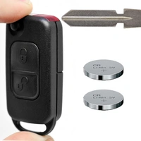 Klapp Schlüssel Gehäuse Funkschlüssel Fernbedienung Autoschlüssel 2 Tasten HU39 96-04 + Batterie kompatibel mit Mercedes Benz Klapp Schlüssel Gehäuse Funkschlüssel Fernbedienung Autoschlüssel 2 Tasten HU39 96-04 + Batterie kompatibel mit Mercedes Benz
