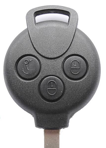 2X Auto Schlüssel Funk Fernbedienung Tastenfeld Gummi + 2X CR2016 Batterie kompatibel mit SMART