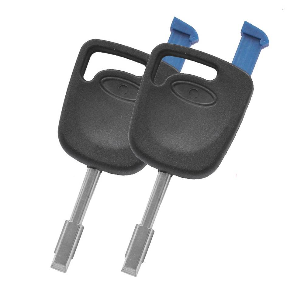 Auto Schlüssel Funk Fernbedienung 2X Gehäuse + 2X Rohling Tibbe FO21 kompatibel mit Ford