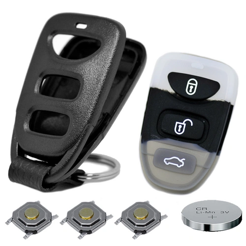 Auto Schlüssel Funk Fernbedienung 1x Gehäuse 3 Tasten + 1x Tastenfeld + 3X Mikrotaster + 1x CR2032 Batterie kompatibel mit Hyundai/Kia Auto Schlüssel Funk Fernbedienung 1x Gehäuse 3 Tasten + 1x Tastenfeld + 3X Mikrotaster + 1x CR2032 Batterie kompatibel mit Hyundai/Kia