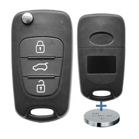 Klapp Schlüssel Gehäuse Funkschlüssel Fernbedienung Autoschlüssel Rohling + Batterie kompatibel mit Hyundai/Kia Klapp Schlüssel Gehäuse Funkschlüssel Fernbedienung Autoschlüssel Rohling + Batterie kompatibel mit Hyundai/Kia
