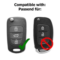 Klapp Schlüssel Gehäuse Funkschlüssel Fernbedienung Autoschlüssel Rohling + Batterie kompatibel mit Hyundai/Kia Klapp Schlüssel Gehäuse Funkschlüssel Fernbedienung Autoschlüssel Rohling + Batterie kompatibel mit Hyundai/Kia