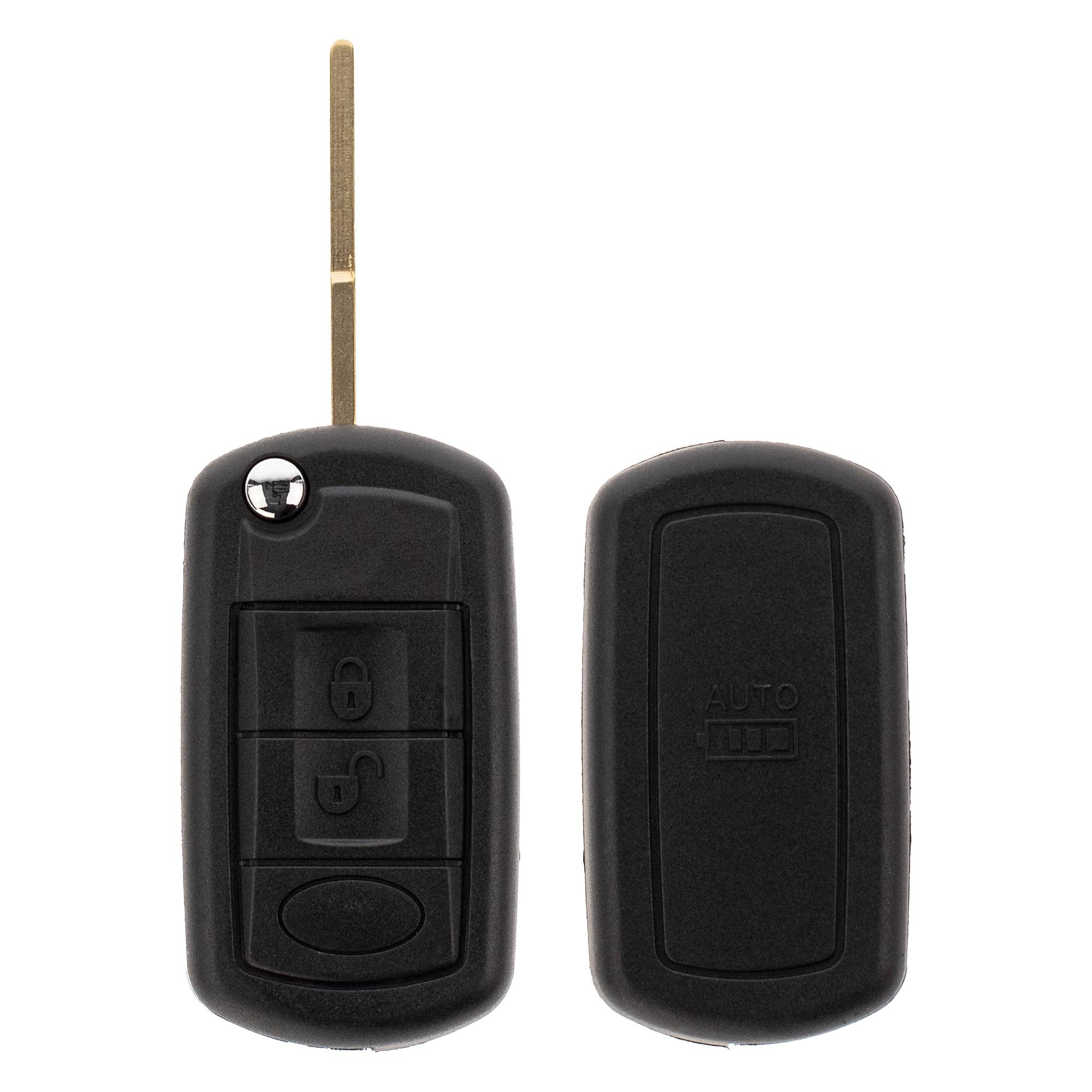 Klapp Schlüssel Gehäuse Funkschlüssel Fernbedienung Autoschlüssel HU101 Rohling kompatibel mit Land Rover