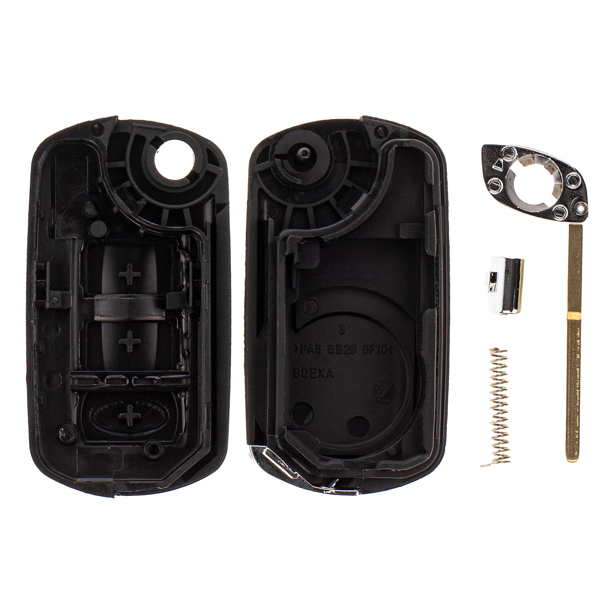 Klapp Schlüssel Gehäuse Funkschlüssel Fernbedienung Autoschlüssel HU101 Rohling kompatibel mit Land Rover