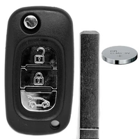 Klapp Schlüssel Gehäuse Funkschlüssel Fernbedienung Autoschlüssel 3 Tasten Rohling + Batterie kompatibel mit Renault/Mercedes Benz Klapp Schlüssel Gehäuse Funkschlüssel Fernbedienung Autoschlüssel 3 Tasten Rohling + Batterie kompatibel mit Renault/Mercedes Benz