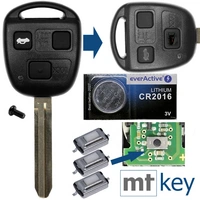 Auto Schlüssel Funk Fernbedienung 1x Gehäuse 3 Tasten TOY43 + 1x Tastenfeld + 3X Mikrotaster + 1x CR2016 Batterie kompatibel mit Toyota Auto Schlüssel Funk Fernbedienung 1x Gehäuse 3 Tasten TOY43 + 1x Tastenfeld + 3X Mikrotaster + 1x CR2016 Batterie kompatibel mit Toyota