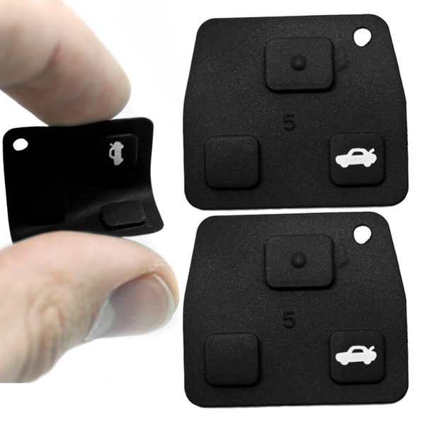 2X Auto Schlüssel Funk Fernbedienung Tastenfeld Gummi Matte 2 und 3 Tasten kompatibel mit Toyota 2X Auto Schlüssel Funk Fernbedienung Tastenfeld Gummi Matte 2 und 3 Tasten kompatibel mit Toyota