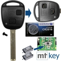 Auto Schlüssel Funk Fernbedienung 1x Gehäuse 2 Tasten TOY40 + 1x Tastenfeld + 2X Mikrotaster + 1x CR2016 Batterie kompatibel mit Toyota Auto Schlüssel Funk Fernbedienung 1x Gehäuse 2 Tasten TOY40 + 1x Tastenfeld + 2X Mikrotaster + 1x CR2016 Batterie kompatibel mit Toyota