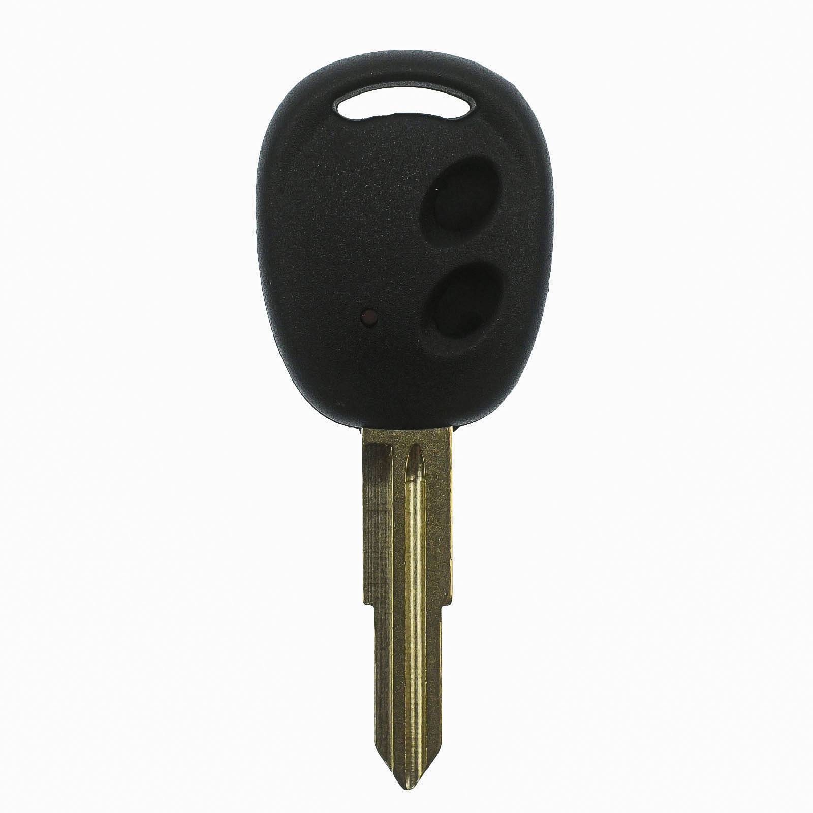 Auto Schlüssel Funk Fernbedienung 1x Gehäuse 2 Tasten 1x Rohling HU100 kompatibel mit Chevrolet/Daewoo