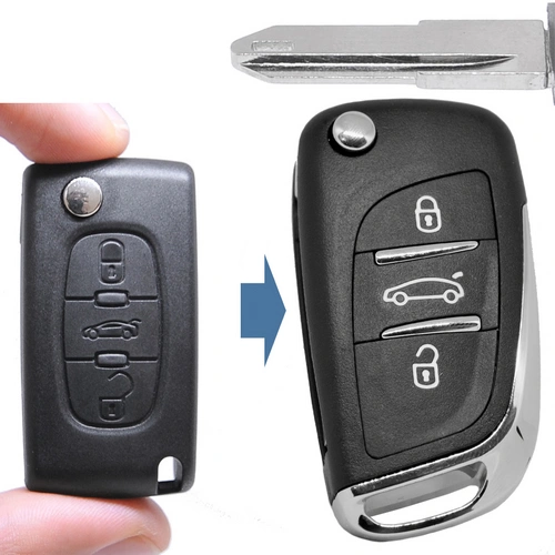 Klapp Schlüssel UMBAU Gehäuse Fernbedienung 3 Tasten NE73 Rohling kompatibel mit Citroen/Peugeot/FIAT Klapp Schlüssel UMBAU Gehäuse Fernbedienung 3 Tasten NE73 Rohling kompatibel mit Citroen/Peugeot/FIAT