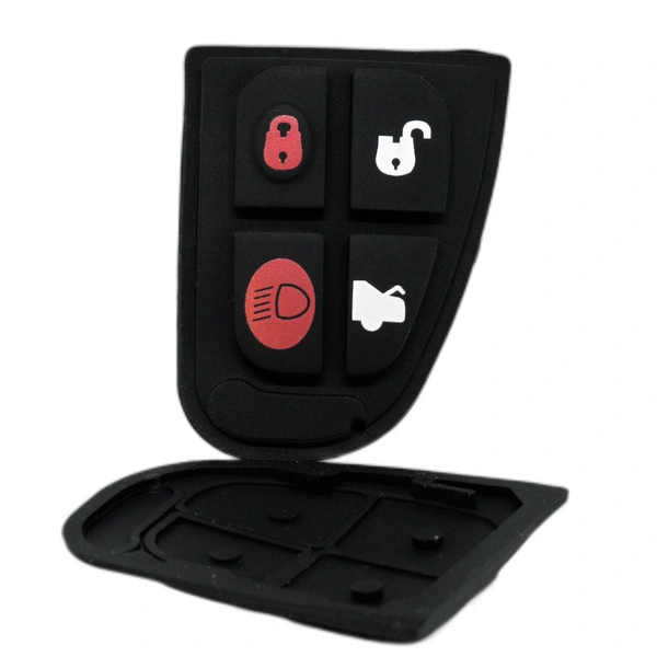 Auto Schlüssel Funk Fernbedienung Tastenfeld Gummi 4 Tasten kompatibel mit Jaguar Auto Schlüssel Funk Fernbedienung Tastenfeld Gummi 4 Tasten kompatibel mit Jaguar