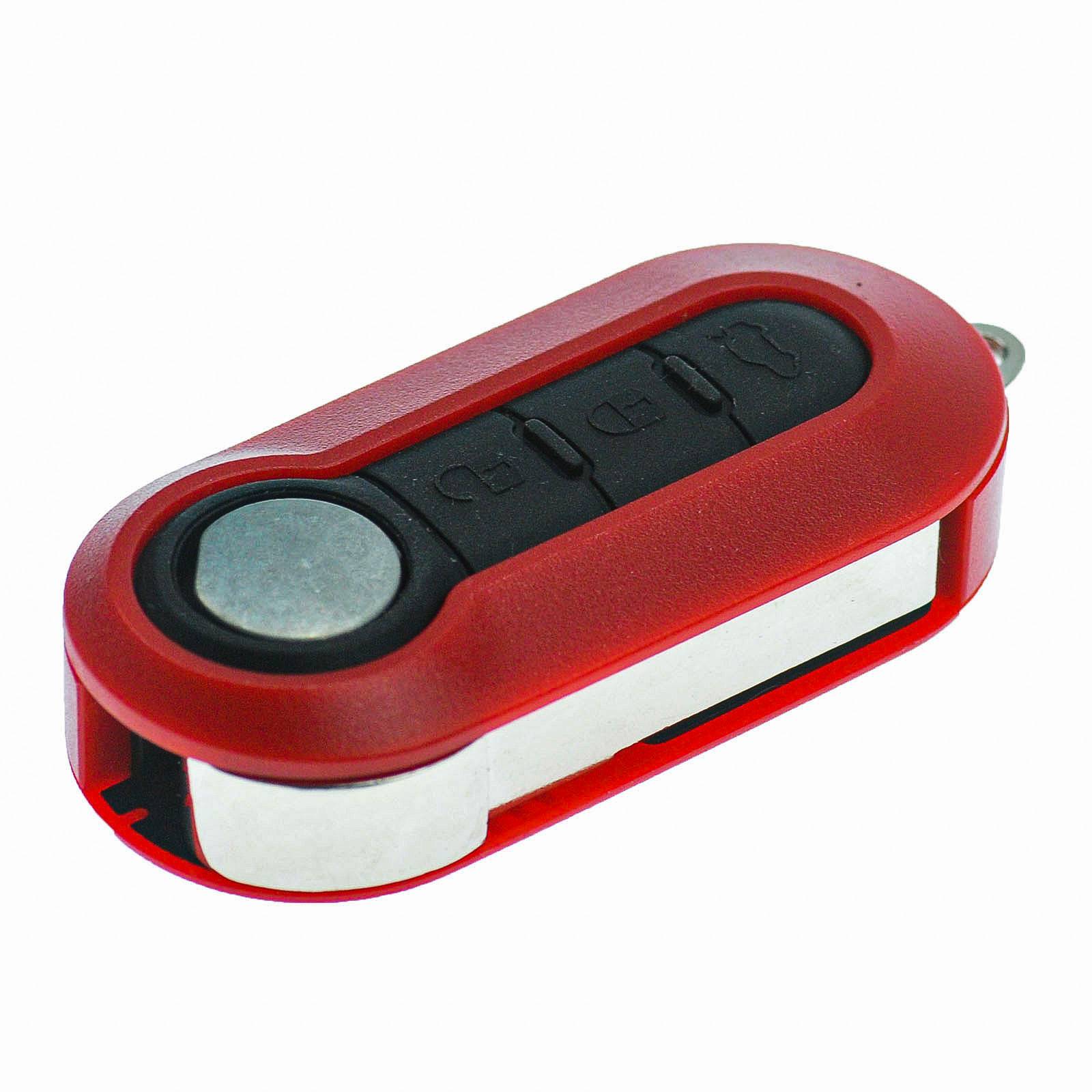 Klapp Schlüssel Gehäuse Funkschlüssel Fernbedienung Autoschlüssel Rohling SIP22 Cover ROT kompatibel mit OPEL/FIAT/Peugeot/Citroen