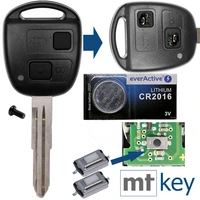 Auto Schlüssel Funk Fernbedienung 1x Gehäuse 2 Tasten TOY41 + 1x Tastenfeld + 2X Mikrotaster + 1x CR2016 Batterie kompatibel mit Toyota Auto Schlüssel Funk Fernbedienung 1x Gehäuse 2 Tasten TOY41 + 1x Tastenfeld + 2X Mikrotaster + 1x CR2016 Batterie kompatibel mit Toyota