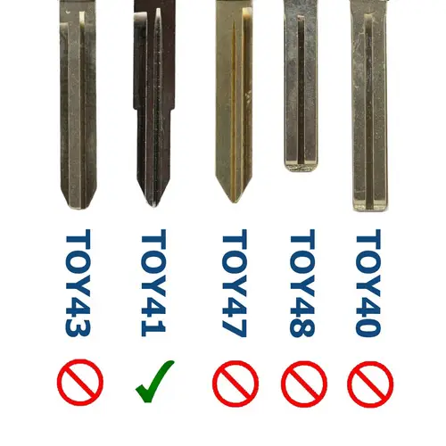 Auto Schlüssel Funk Fernbedienung 1x Gehäuse 2 Tasten TOY41 + 1x Tastenfeld + 2X Mikrotaster + 1x CR2016 Batterie kompatibel mit Toyota Auto Schlüssel Funk Fernbedienung 1x Gehäuse 2 Tasten TOY41 + 1x Tastenfeld + 2X Mikrotaster + 1x CR2016 Batterie kompatibel mit Toyota