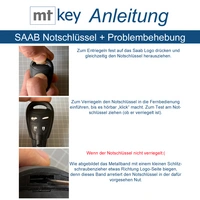 Auto Schlüssel Funk Fernbedienung 1x Gehäuse 4 Tasten + 1x Notschlüssel kompatibel mit SAAB Auto Schlüssel Funk Fernbedienung 1x Gehäuse 4 Tasten + 1x Notschlüssel kompatibel mit SAAB