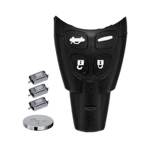 Auto Schlüssel Smartkey Funk Fernbedienung Sender 4 Tasten Gehäuse + CR3032 Batterie + 3X Mikrotaster kompatibel mit SAAB Auto Schlüssel Smartkey Funk Fernbedienung Sender 4 Tasten Gehäuse + CR3032 Batterie + 3X Mikrotaster kompatibel mit SAAB