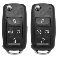 2X Auto Klapp Schlüssel Gehäuse kompatibel mit VW SEAT SKODA 4 Tasten Fernbedienung Rohling 2X Auto Klapp Schlüssel Gehäuse kompatibel mit VW SEAT SKODA 4 Tasten Fernbedienung Rohling